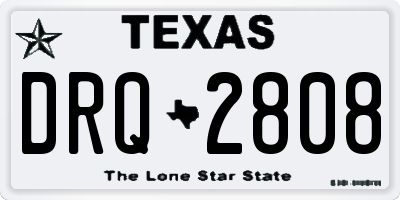 TX license plate DRQ2808