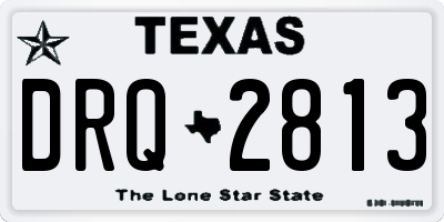 TX license plate DRQ2813
