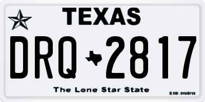 TX license plate DRQ2817
