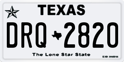 TX license plate DRQ2820