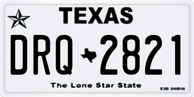 TX license plate DRQ2821