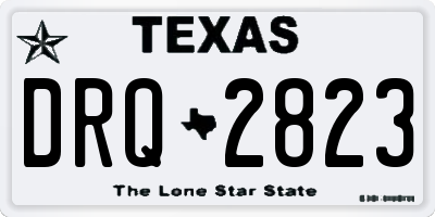 TX license plate DRQ2823