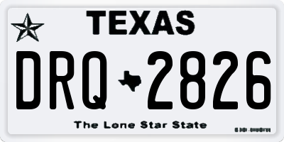 TX license plate DRQ2826