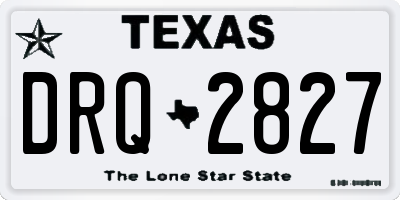 TX license plate DRQ2827
