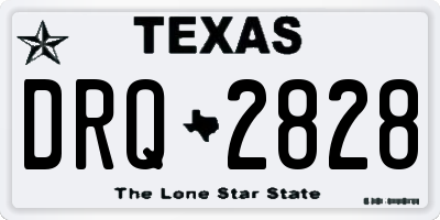 TX license plate DRQ2828