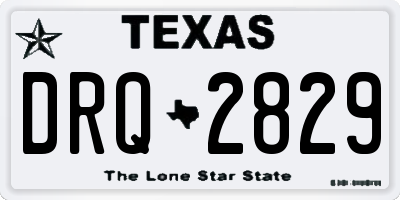 TX license plate DRQ2829