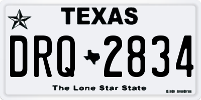 TX license plate DRQ2834