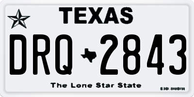 TX license plate DRQ2843