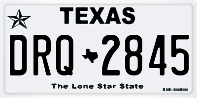 TX license plate DRQ2845