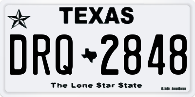 TX license plate DRQ2848