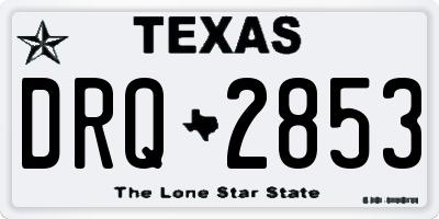 TX license plate DRQ2853