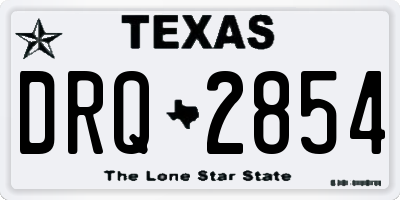 TX license plate DRQ2854