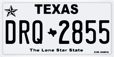 TX license plate DRQ2855