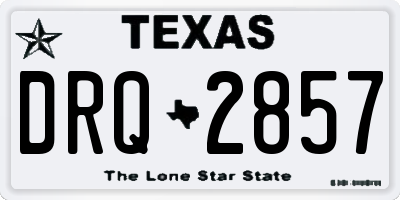 TX license plate DRQ2857