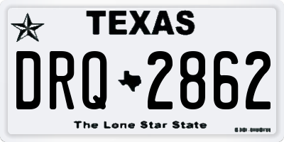 TX license plate DRQ2862