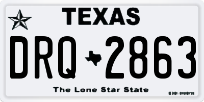 TX license plate DRQ2863