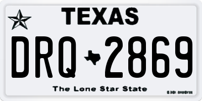 TX license plate DRQ2869