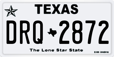 TX license plate DRQ2872