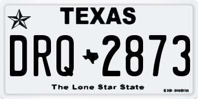 TX license plate DRQ2873