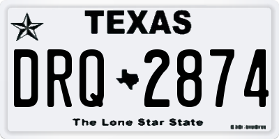 TX license plate DRQ2874