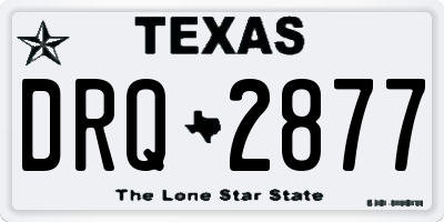 TX license plate DRQ2877