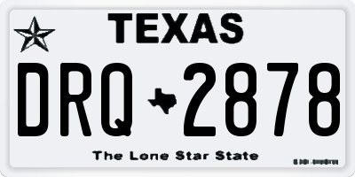 TX license plate DRQ2878