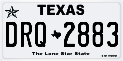 TX license plate DRQ2883
