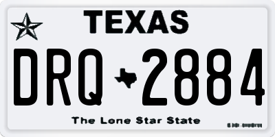TX license plate DRQ2884