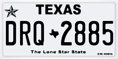 TX license plate DRQ2885