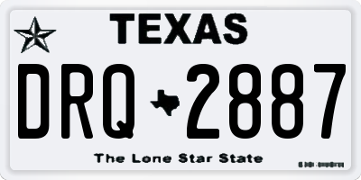 TX license plate DRQ2887