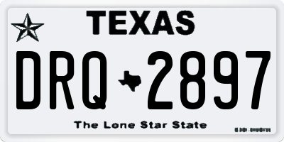 TX license plate DRQ2897