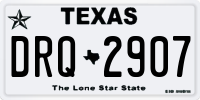 TX license plate DRQ2907