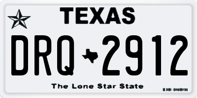 TX license plate DRQ2912