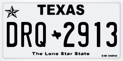 TX license plate DRQ2913