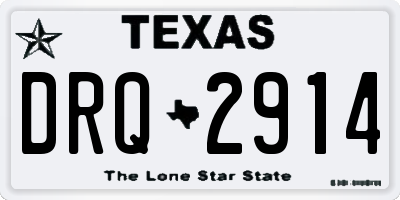 TX license plate DRQ2914