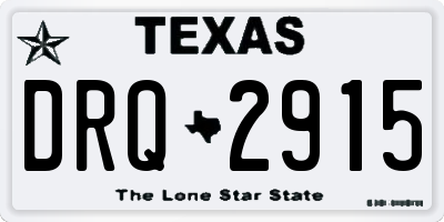 TX license plate DRQ2915