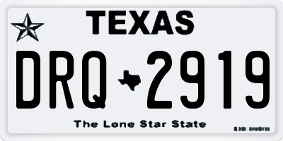 TX license plate DRQ2919