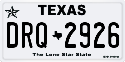 TX license plate DRQ2926