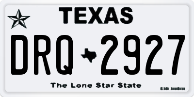 TX license plate DRQ2927