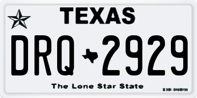 TX license plate DRQ2929