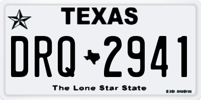 TX license plate DRQ2941