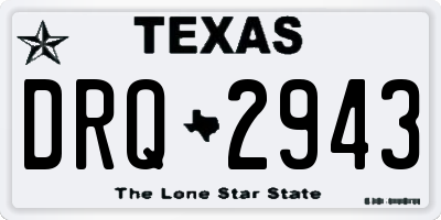TX license plate DRQ2943