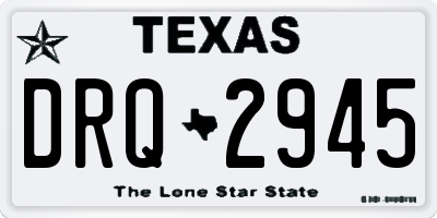 TX license plate DRQ2945