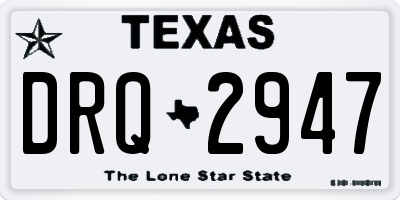 TX license plate DRQ2947