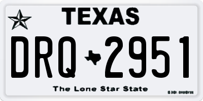 TX license plate DRQ2951