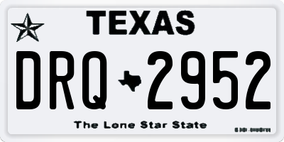 TX license plate DRQ2952