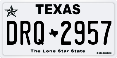TX license plate DRQ2957