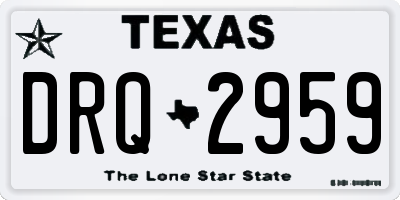 TX license plate DRQ2959