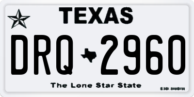 TX license plate DRQ2960