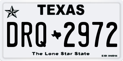 TX license plate DRQ2972